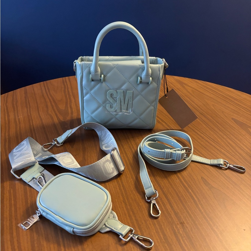 NWT - Steve Madden - Pistachio Quilted Handbag Set